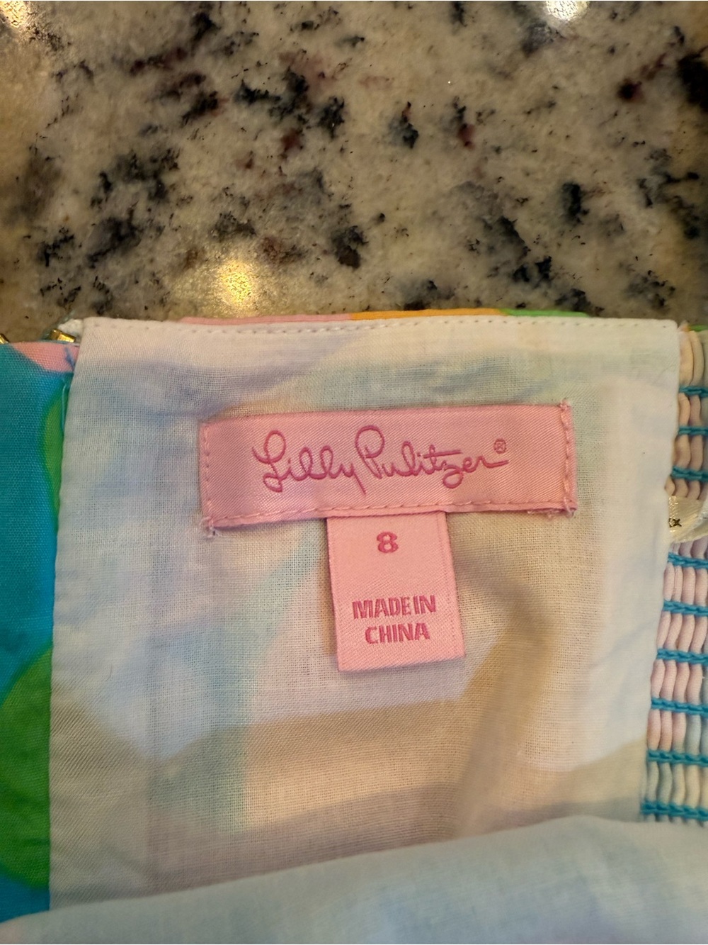 Lilly Pulitzer 100% Cotton Multicolor Floral Strapless Top with Bottom Ruffle - Picture 4 of 9